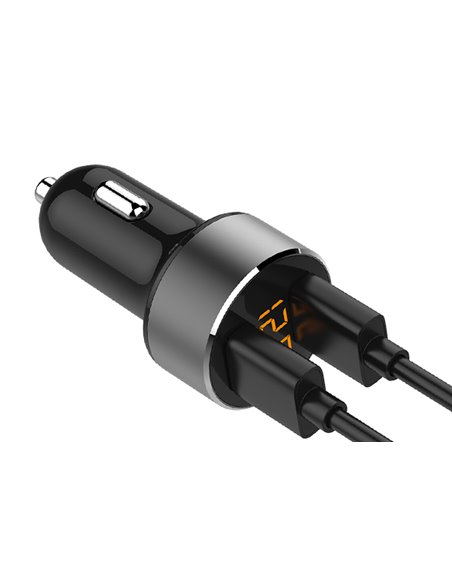 INCARCATOR AUTO 2XUSB 3.6A CU AFISAJ TENSIUNE/PUTERE LED