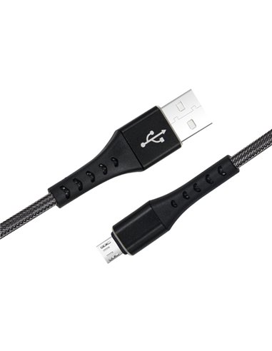 CABLU DATE INCARCARE FISH FAST CHARGE 3.0 USB LA MICRO USB 1M 3A NEGRU