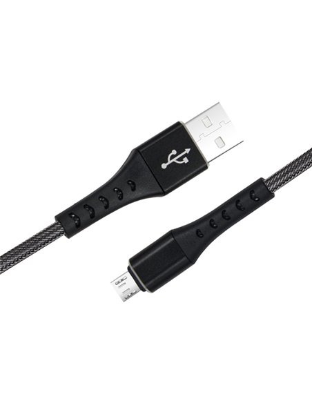 CABLU DATE INCARCARE FISH FAST CHARGE 3.0 USB LA MICRO USB 1M 3A NEGRU