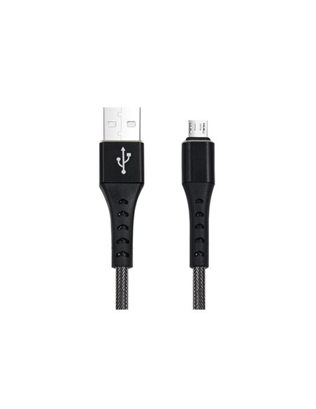 CABLU DATE INCARCARE FISH FAST CHARGE 3.0 USB LA MICRO USB 1M 3A NEGRU