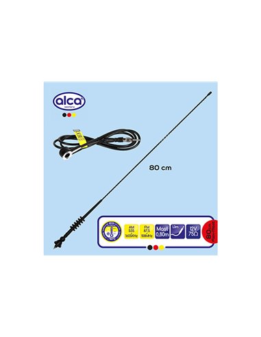 ANTENA AUTO EXTERIOR UNIVERSALA LUNGIME 80CM CABLU 1.3M