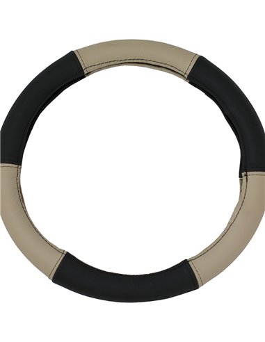 HUSA VOLAN PIELE NATURALA MULTI LINE 37+39 CM NEGRU+BEJ