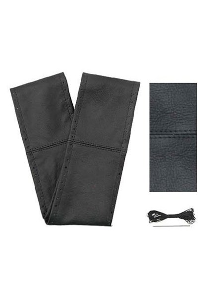 HUSA VOLAN CU SNUR PIELE NATURALA NEGRU 39-40 cm