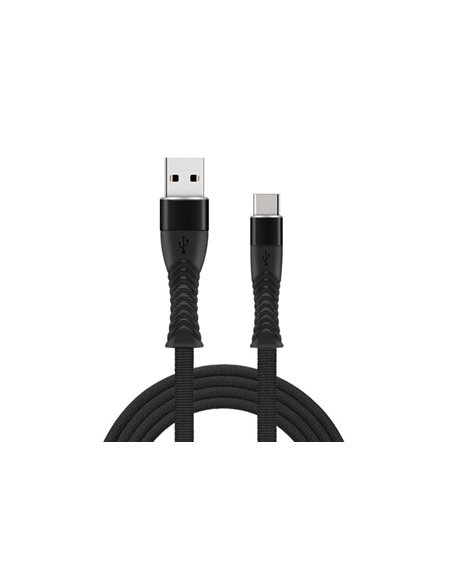 CABLU DATE INCARCARE FISH USB LA TYPE-C 1M 2.4A NEGRU