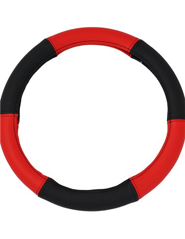 HUSA VOLAN PIELE NATURALA MULTI LINE 37+39 CM ROSU+NEGRU