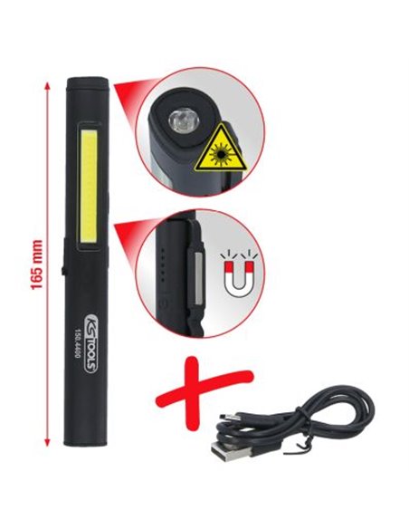 LED COB STRIPE LAMPA DE INSPECTIE 350 LUMENI CU LED UV SPOT ?I POINTER LASER