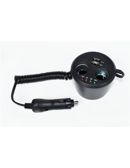 DUBLU STECHER FORMA PAHAR CU 2 PORTURI BRICHETA SI 2 PORTURI USB 3.1 A