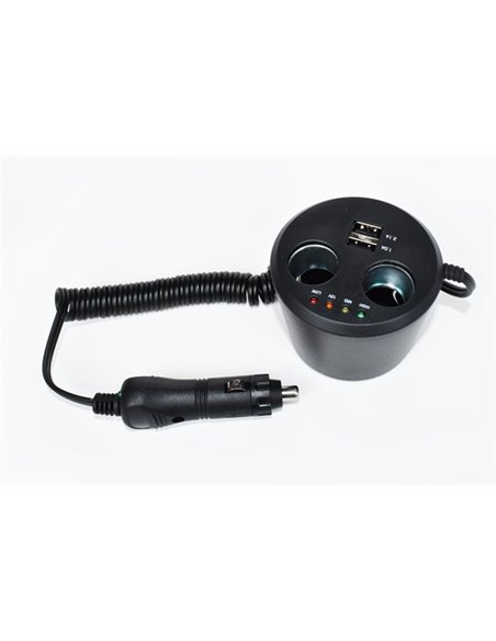 DUBLU STECHER FORMA PAHAR CU 2 PORTURI BRICHETA SI 2 PORTURI USB 3.1 A