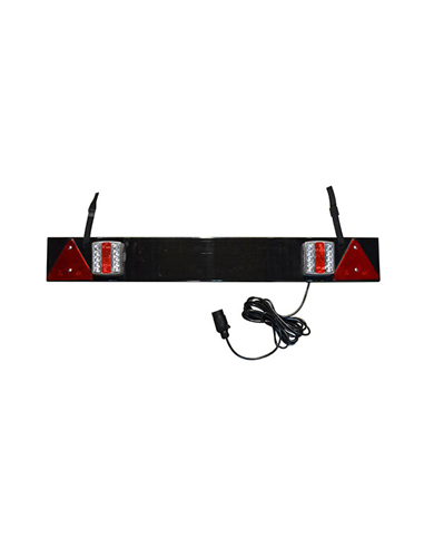 BARA PENTRU REMORCA CU 2 REFLECTOARE LED SI 2 TRIUNGHIURI REFLECTORIZANTE. CABLU DE 5 M JBM