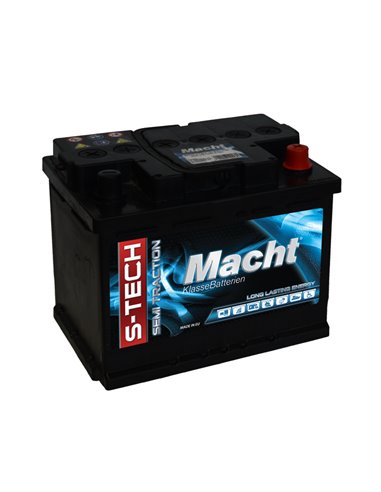 MACHT S-TECH SEMITRACTIUNE 12V 60Ah - Borna Normala (dreapta +)