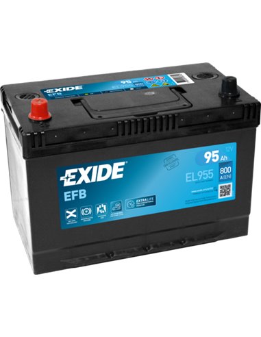 EXIDE START-STOP EFB 12V 95Ah 800A - Borna Inversa (stanga +)