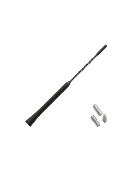 ANTENA AUTO EXTERIOR NEAGRA 24CM CU 2 ADAPTOARE (5-6MM)
