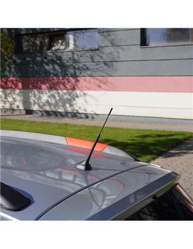 ANTENA AUTO EXTERIOR NEAGRA 24CM CU 2 ADAPTOARE (5-6MM)