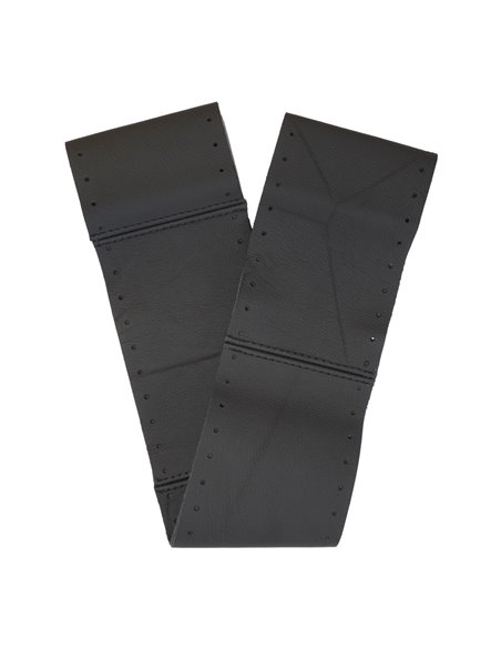 HUSA VOLAN CU SNUR PIELE NATURALA NEGRU 36-39 CM