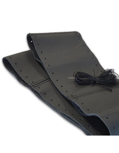 HUSA VOLAN CU SNUR PIELE NATURALA NEGRU 36-39 CM