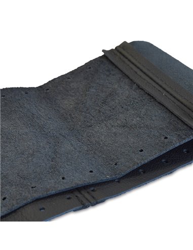HUSA VOLAN CU SNUR PIELE NATURALA NEGRU 36-39 CM