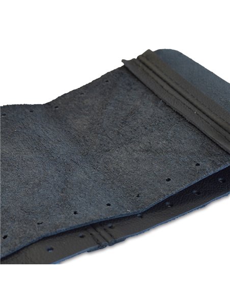 HUSA VOLAN CU SNUR PIELE NATURALA NEGRU 36-39 CM