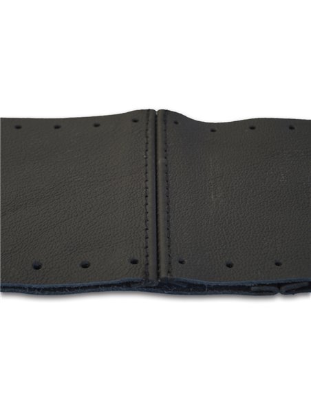 HUSA VOLAN CU SNUR PIELE NATURALA NEGRU 36-39 CM