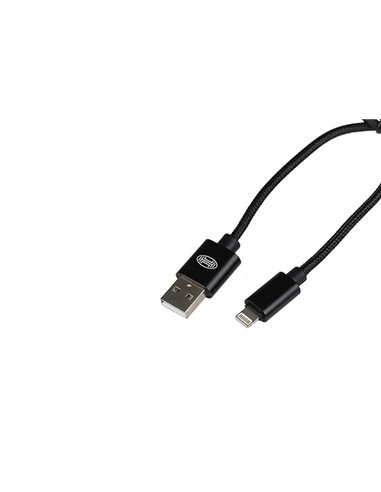 CABLU DE DATE LIGHTNING - IPHONE - NEGRU. 2M LUNGIME (Compatibil pana la versiunea iPhone 8)