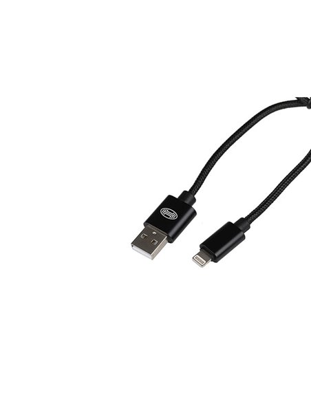 CABLU DE DATE LIGHTNING - IPHONE - NEGRU. 2M LUNGIME (Compatibil pana la versiunea iPhone 8)