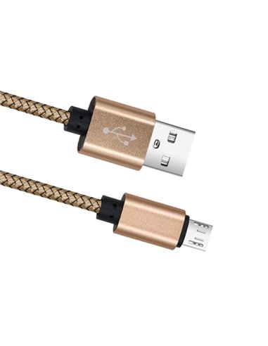 CABLU DATE INCARCARE USB LA MICRO USB 1M 2A GOLD