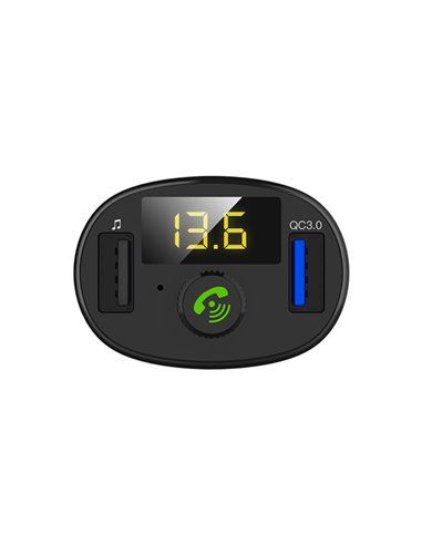 INCARCATOR AUTO 1XUSB QC3.0 SI 1XUSB 2.4A CU BLUETOOTH SI MODULATOR FM