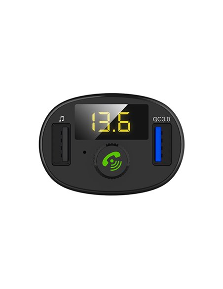 INCARCATOR AUTO 1XUSB QC3.0 SI 1XUSB 2.4A CU BLUETOOTH SI MODULATOR FM