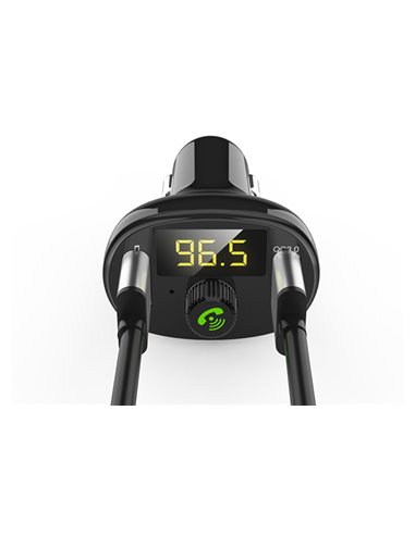 INCARCATOR AUTO 1XUSB QC3.0 SI 1XUSB 2.4A CU BLUETOOTH SI MODULATOR FM