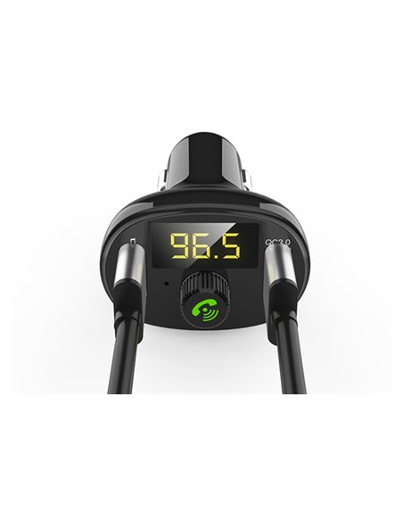 INCARCATOR AUTO 1XUSB QC3.0 SI 1XUSB 2.4A CU BLUETOOTH SI MODULATOR FM