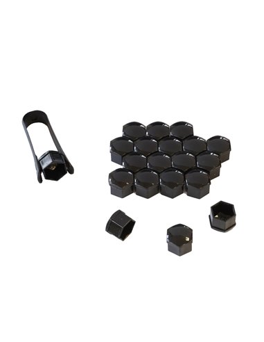 CAPAC PREZOANE 17 MM NEGRU SET 20 BUC+CLESTE