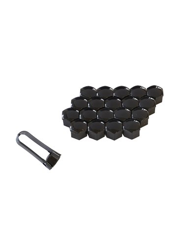 CAPAC PREZOANE 17 MM NEGRU SET 20 BUC+CLESTE