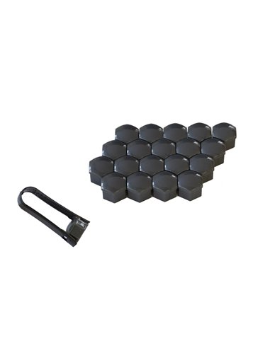 CAPAC PREZOANE 19 MM GRI SET 20 BUC+CLESTE