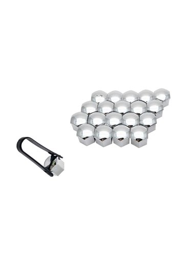 CAPAC PREZOANE 21 MM CROM SET 20 BUC+CLESTE