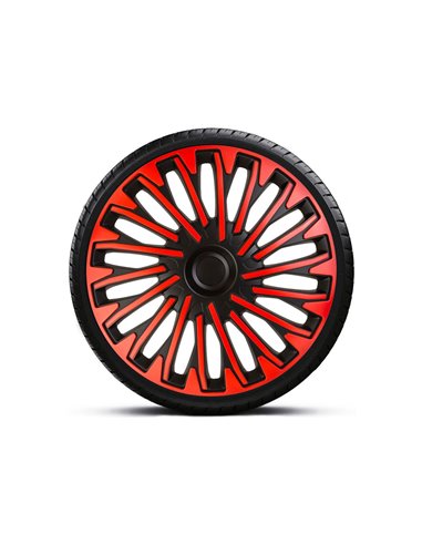 SET CAPACE ROTI 15' ROSU-NEGRU CU INEL NEGRU SOHO