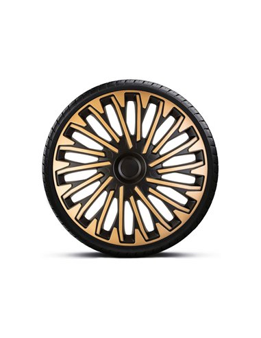 SET CAPACE ROTI 15' GALBEN-NEGRU CU INEL NEGRU SOHO