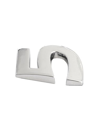 ORNAMENT AUTO 3D. CIFRA 5. 26 MM. CROMAT