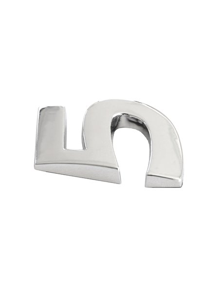 ORNAMENT AUTO 3D. CIFRA 5. 26 MM. CROMAT