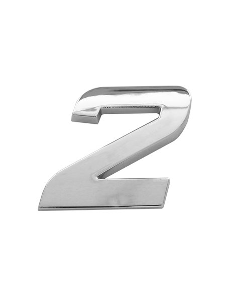 ORNAMENT AUTO 3D. CIFRA 2. 26 MM. CROMAT