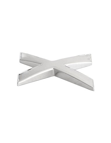 ORNAMENT AUTO 3D. LITERA X. 26 MM. CROMAT