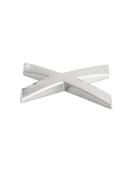 ORNAMENT AUTO 3D. LITERA X. 26 MM. CROMAT