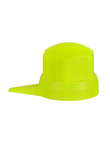 SET 10 BUCATI CAPAC PLASTIC PENTRU PREZON ROATA CU INDICATOR 33' NEON GALBEN 41 MM