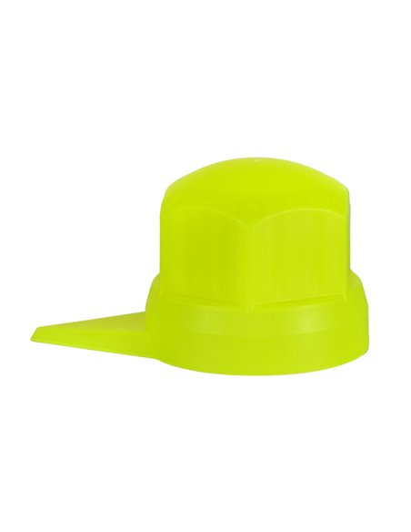 SET 10 BUCATI CAPAC PLASTIC PENTRU PREZON ROATA CU INDICATOR 33' NEON GALBEN 41 MM