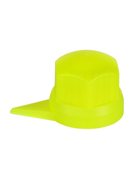 SET 10 BUCATI CAPAC PLASTIC PENTRU PREZON ROATA CU INDICATOR 33' NEON GALBEN 41 MM