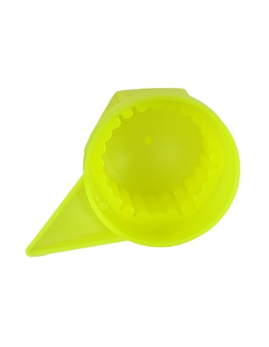 SET 10 BUCATI CAPAC PLASTIC PENTRU PREZON ROATA CU INDICATOR 33' NEON GALBEN 41 MM