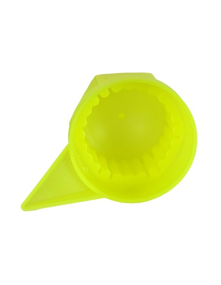 SET 10 BUCATI CAPAC PLASTIC PENTRU PREZON ROATA CU INDICATOR 33' NEON GALBEN 41 MM