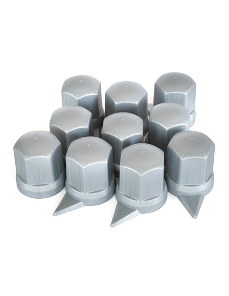 SET 10 BUCATI CAPAC PLASTIC PENTRU PREZON ROATA CU INDICATOR 32' GRI 54.5 MM