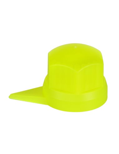 SET 10 BUCATI CAPAC PLASTIC PENTRU PREZON ROATA CU INDICATOR 32' NEON GALBEN 41 MM