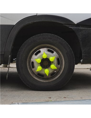 SET 10 BUCATI CAPAC PLASTIC PENTRU PREZON ROATA CU INDICATOR 33' NEON