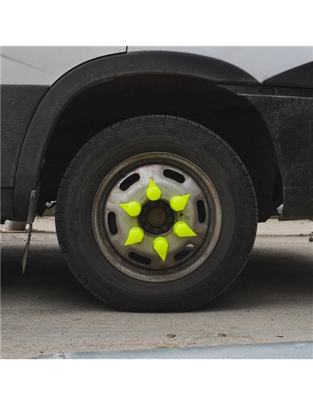 SET 10 BUCATI CAPAC PLASTIC PENTRU PREZON ROATA CU INDICATOR 33' NEON