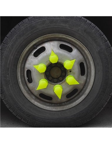 SET 10 BUCATI CAPAC PLASTIC PENTRU PREZON ROATA CU INDICATOR 33' NEON